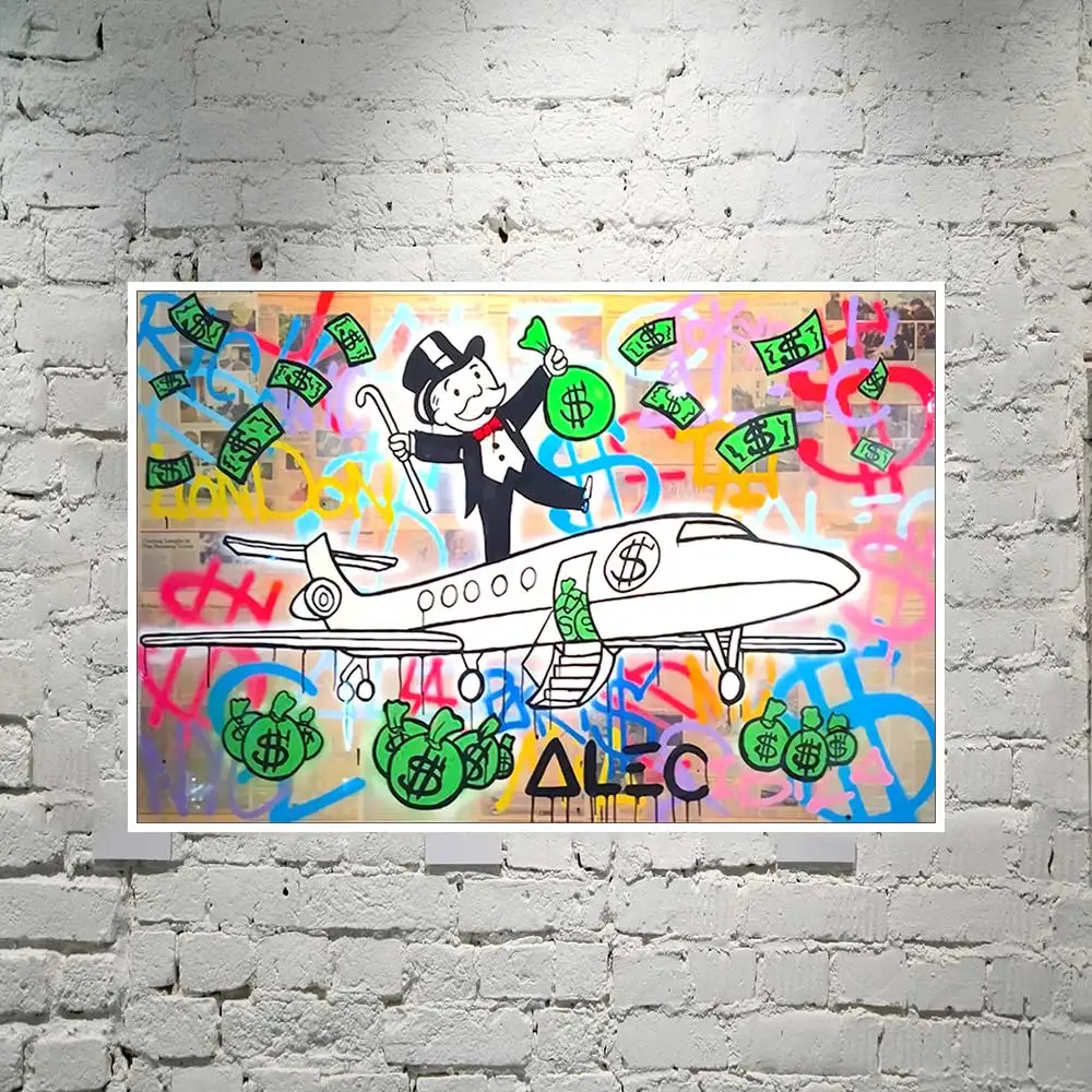 Алек монополии PJ Fly HD настенное Искусство Холст постер и принт холст живопись, декоративная картина для офиса гостиной домашний декор - Цвет: No Frame