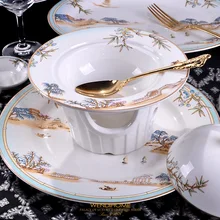 Западное озеро керамическая чаша с покрытой печи основание Птичье гнездо морской огурец десерт Отель Ресторан посуда может нагревать один W