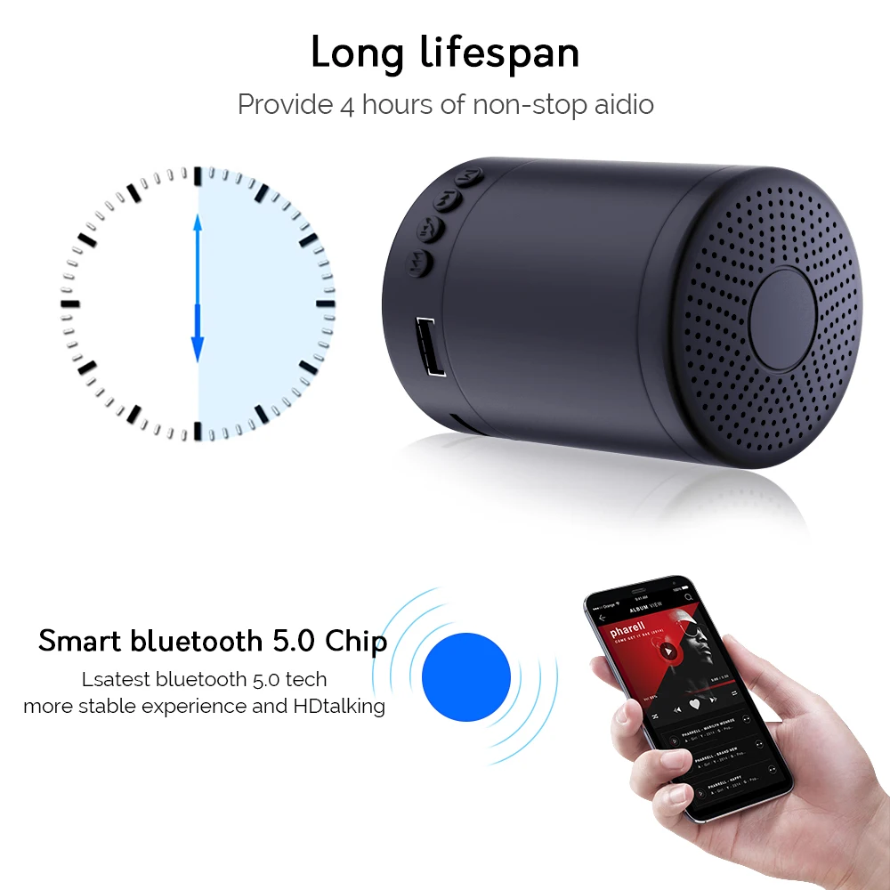Портативный динамик Macaron Bluetooth динамик s стерео беспроводной громкий динамик мини Колонка музыка бас 5 Вт открытый динамик водонепроницаемый