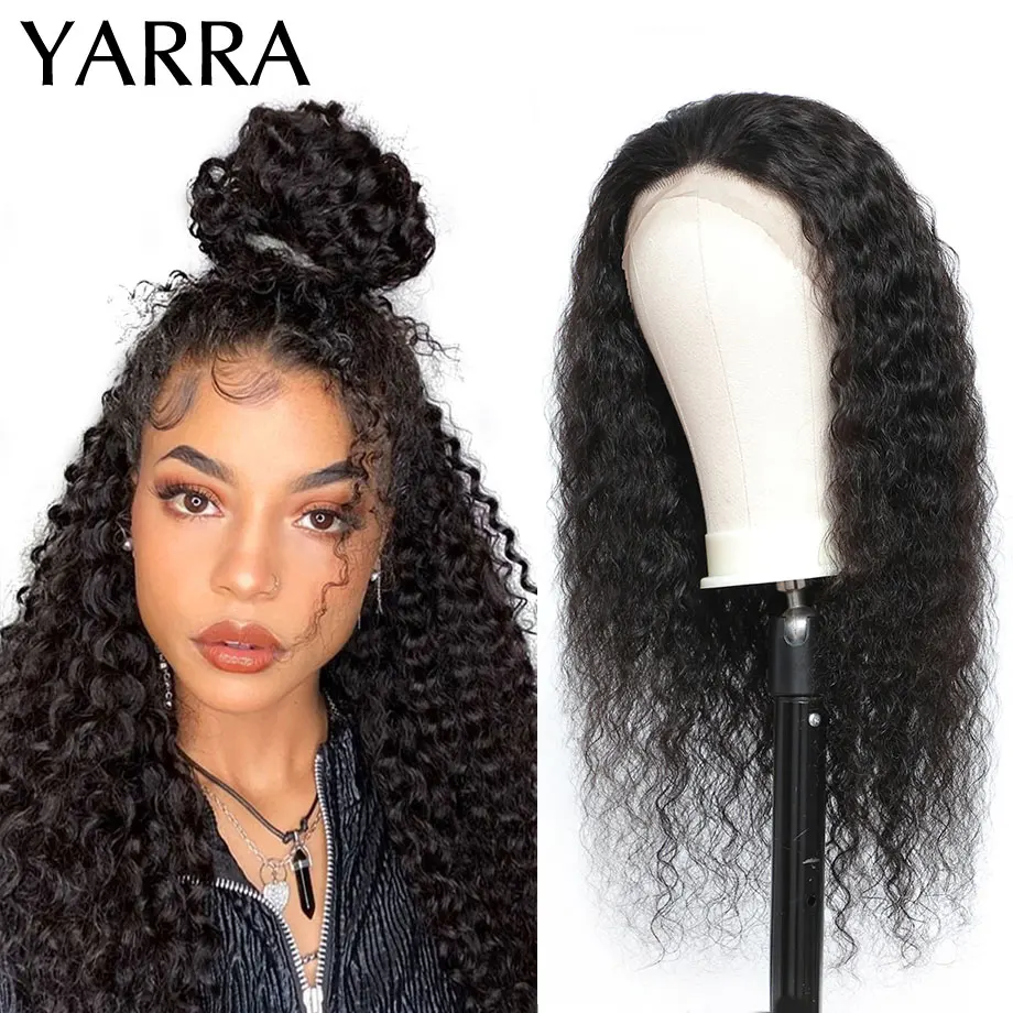 Brasileira do Laço Frontal do Cabelo Perucas do Laço Onda Profunda Humano Perucas Frontal Pré Arrancadas 180% Densidade Cor Natural Remy Cabelo Yarra 13x4 3 Apliques e perucas
