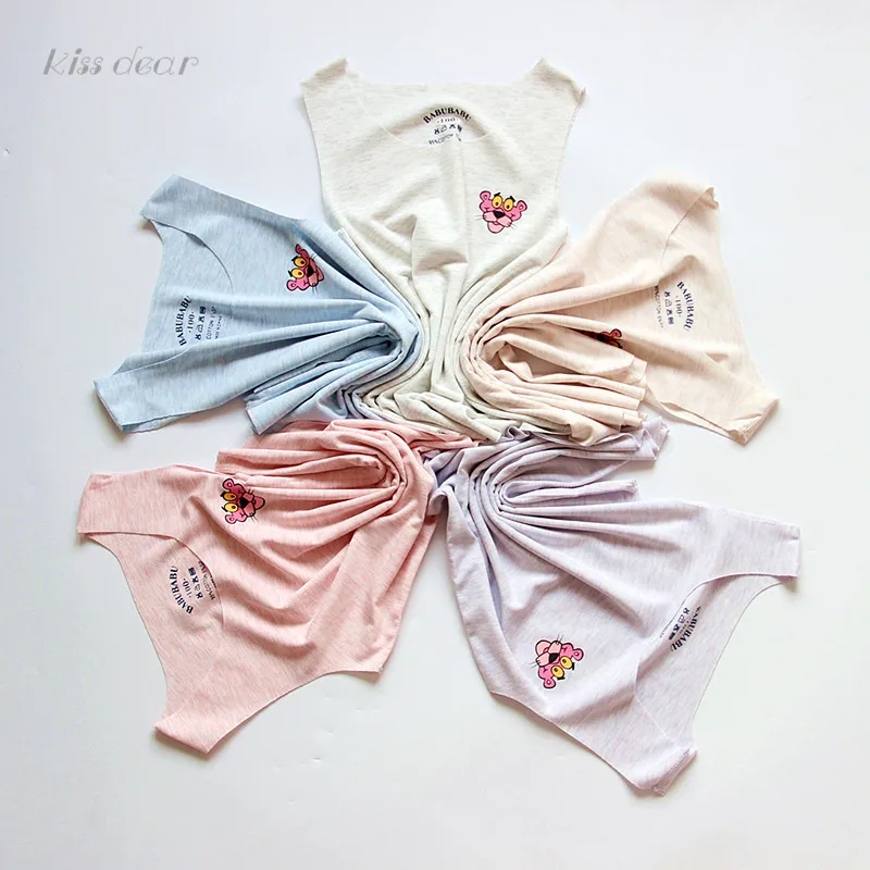 New Style Colored Cotton Men And Women Children Small Camisole Outer Wear Newborn Infant Children Vest Summer Thin Kids Seemless