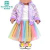 Baby clothes for doll fit 43 cm new born doll accessories Fashion sequined jackets and dresses Christmas gifts for kids ► Photo 2/6