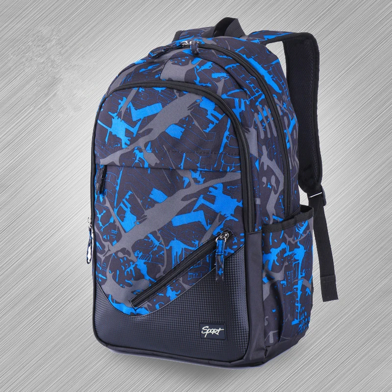 Mochilas escolares de camuflaje de nailon para hombres y mujeres, morrales escolares ligeros a la moda, impermeables para ordenador portátil