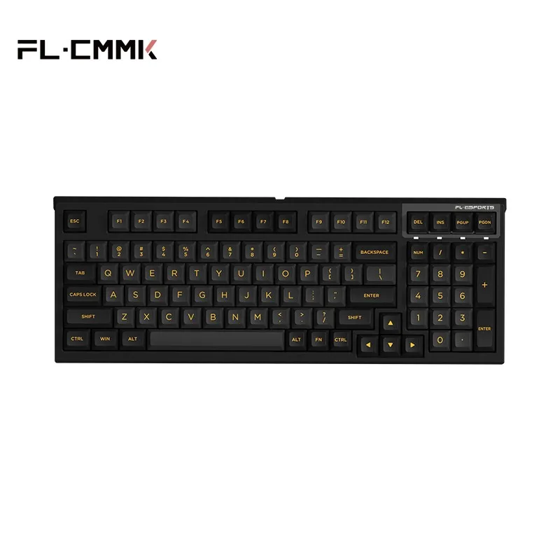 keyboard with touchpad for pc FL·ESPORTS FL980 Mechanical Keyboard 98-Key Wireless 2.4G Bluetooth Three-Mode Fullkey Switchable Axis Game Office Equipment mini computer keyboard Keyboards