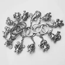 Metal Keychains Stereo Chinese Zodiac Cartoon Silver Key Creative Keychain Manufacturers Wholesale-System Logo