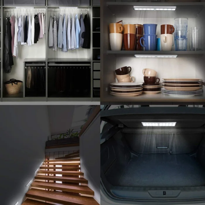 Hot 20 LED Motion Sensor Closet Light Dimmable Wireless Lights for Cabinet Stair Hallway XJS789