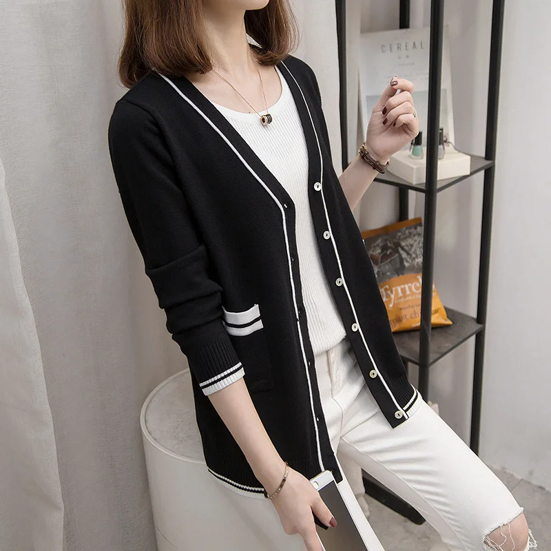 Large Size Women 'S Clothing 2021 Autumn New Fashionable Sweater Top Fat Sister Loose Cardigan Coat |