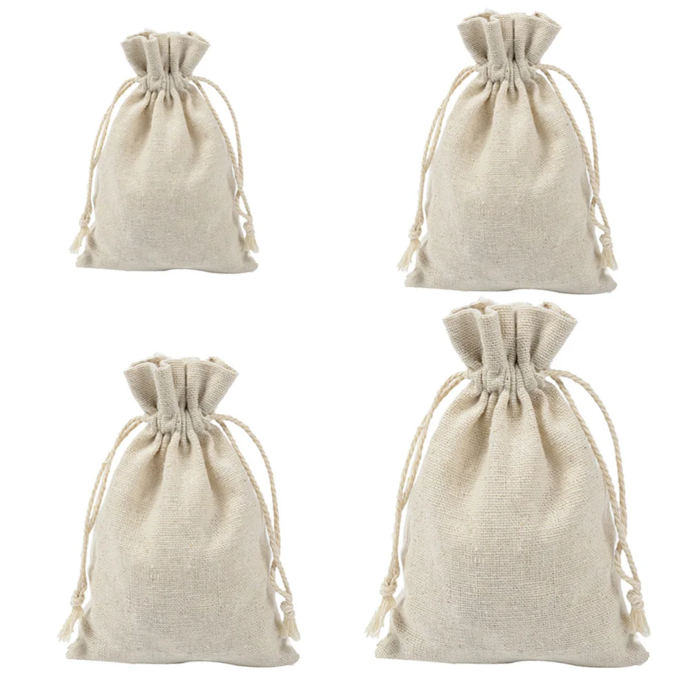 4pcs Sachets Fabric Portable Empty Drawstring Lightweight Sachet Bag