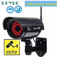 Manequim falso câmera wifi cctv sistema de vigilância, ao ar livre, simulado, luz led vermelha, para casa, aviso de segurança, decalques