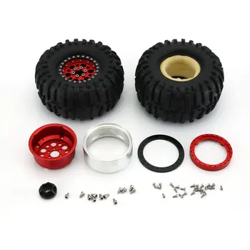 

4PCS Climbing Rock Crawler Wheel Tires 2.2in 128/128mm Tyre Car Set with Wheel Rim Beadlock for 1/10 RC Crawler Car