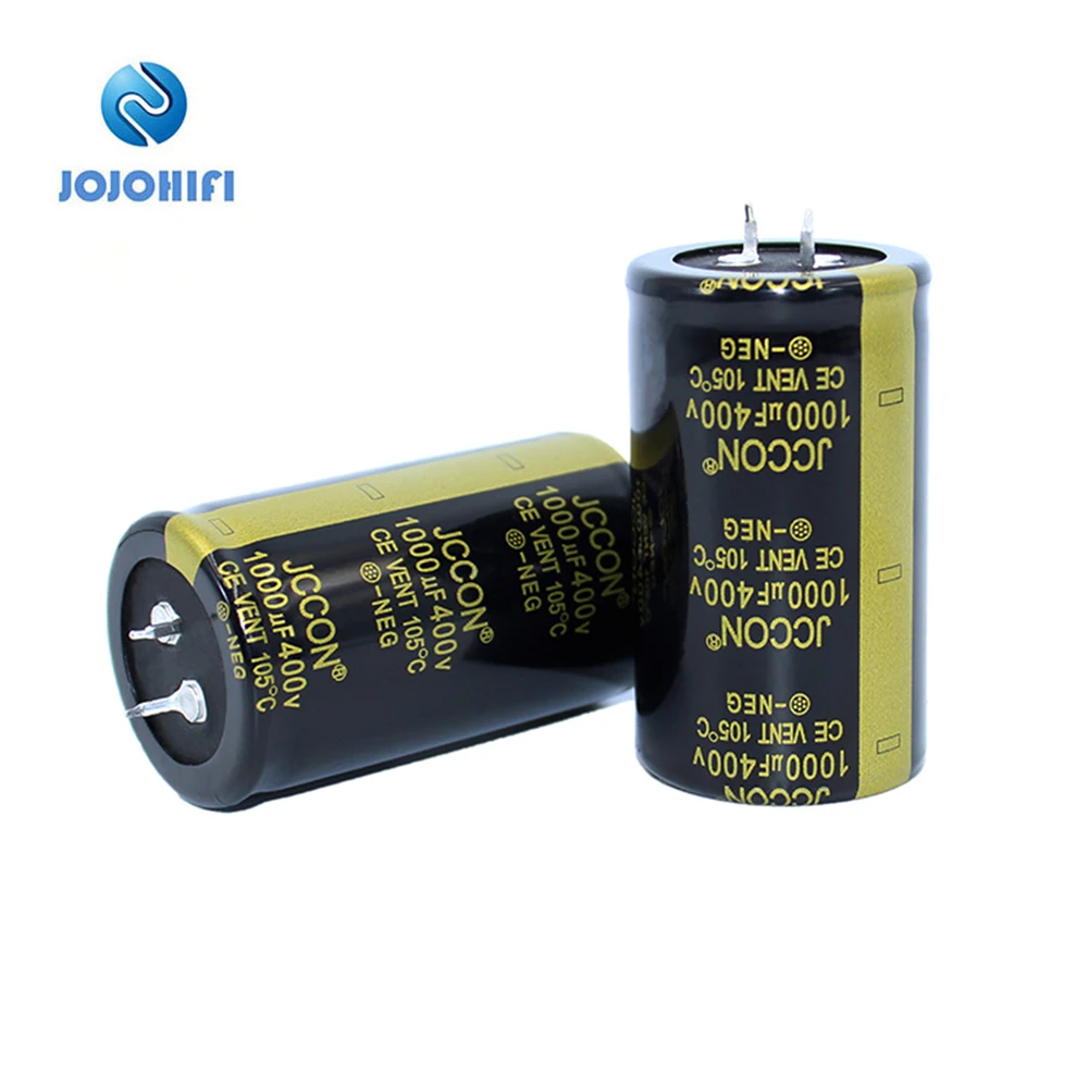 2pc 1000UF 400V 35x60mm JCCON 105 ℃ Long Life Full-Voltage Direct Insertion Electrolytic Capacitor Inverter Welding Machine Horn 2pc 400v 820uf 35x50mm jccon 105 ℃ full voltage electric welding machine in line electrolytic capacitor inverter horn capacitors