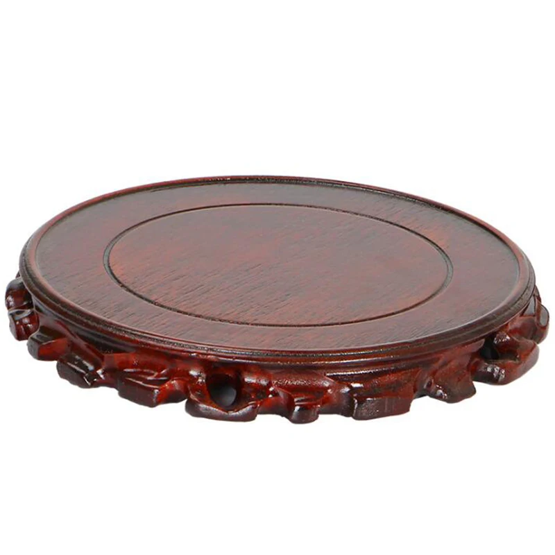 

Vase Base Solid Wood Crafts Home Accessories Aquarium Vase Seat