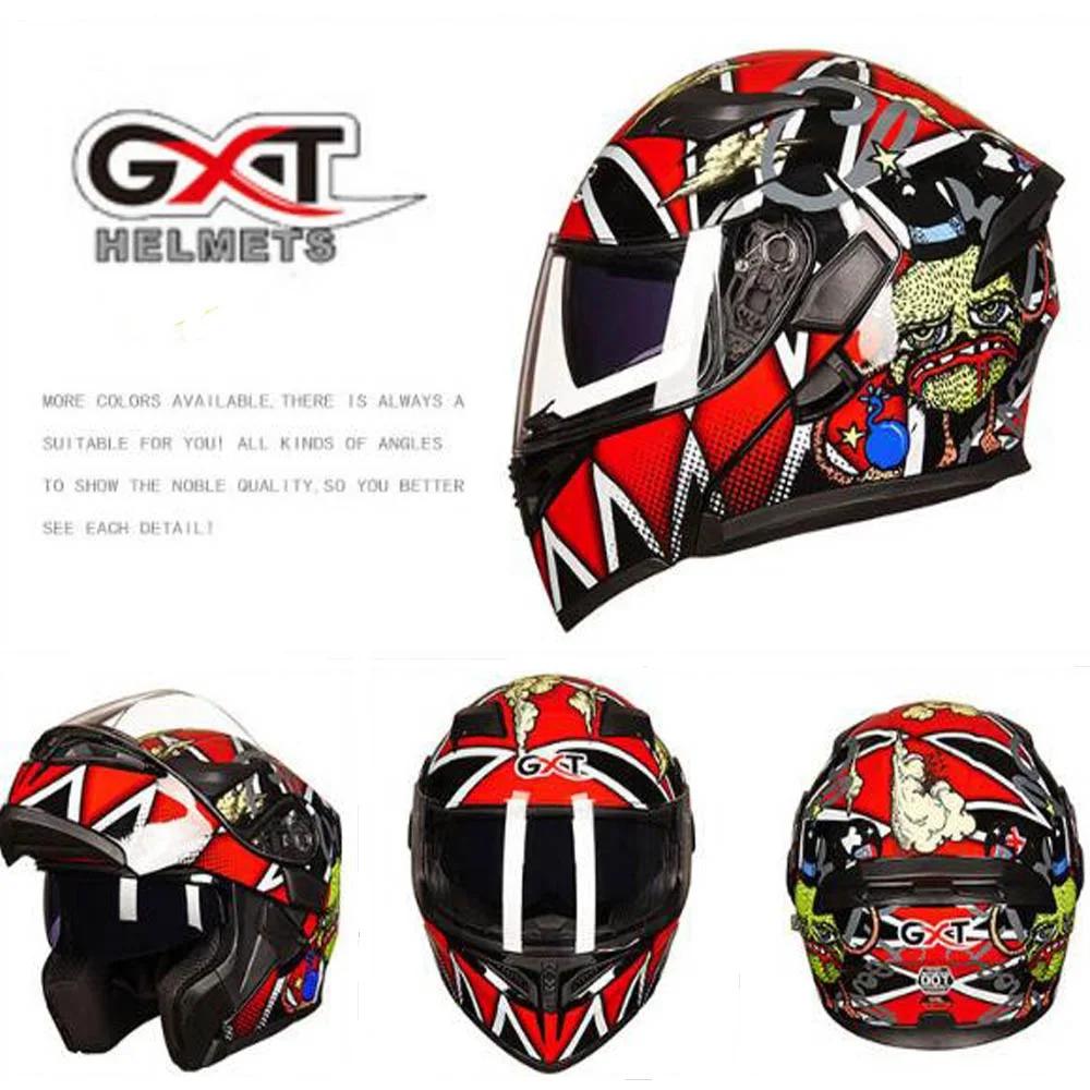 2019 New Knight Safety protection GXT ABS Flip Up Motorcycle helmet Double lens Open Face Motorbike Helmets with PC Lens visor | Автомобили