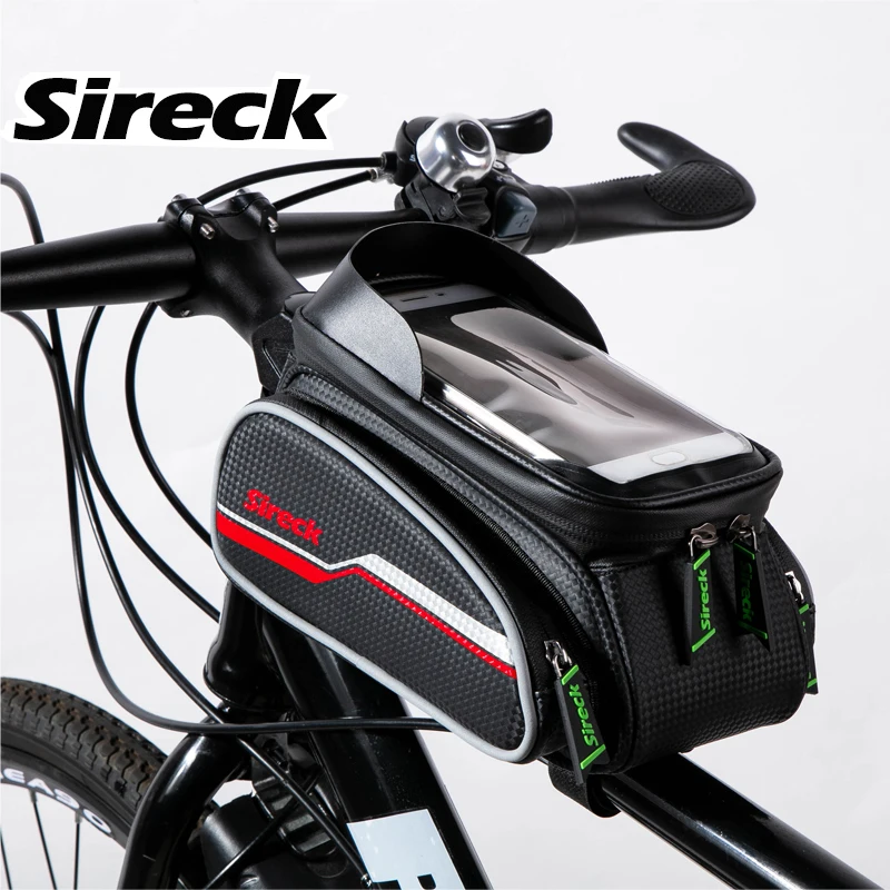 Sireck 4,7 ''-6,5'' дюймовый сенсорный экран для телефона чехол для горного велосипеда Водонепроницаемый Mtb Передняя Сумка велосипедная верхняя труба сумка для велоспорта - Цвет: Red(waterproof)