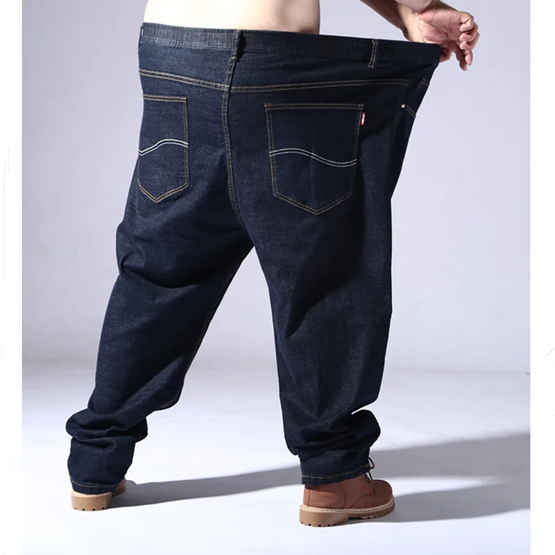 Big Size Blue Jeans  5XL 6XL 7XL 8XL Black Extra Large Clothes Oversize Mens Trousers Elastic Stretch Denim  Male Brand Pants 5