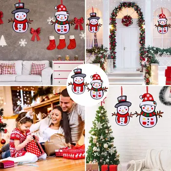 

Diy Felt Snowman Christmas Ornaments Merry Christmas Decor for Home 2020 Noel Navidad Cristmas Gift For Kids Happy New Year 2021