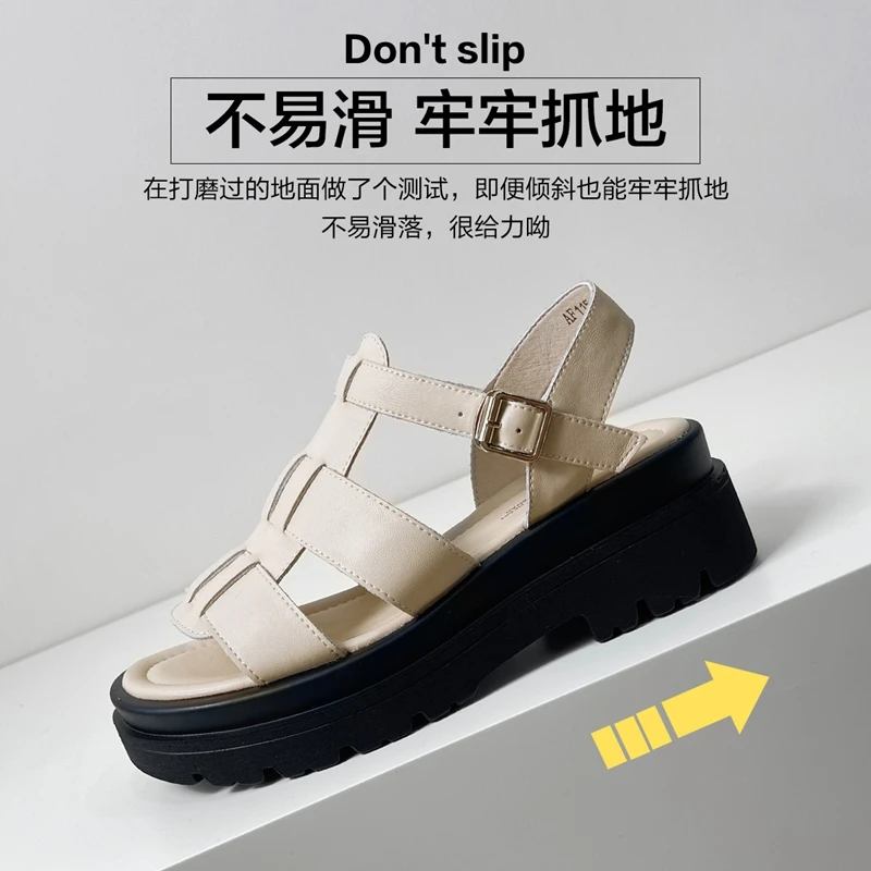 Sandalias romanas Cherokee para mujer, zapatos de cuero trenzado, cómodos y  versátiles, para verano, 2021 - AliExpress Calzado