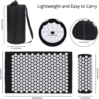 Acupressure Mat Massage Yoga Mat Massager Cushion Kuznetsov s Applicator Back Pain Relief Needle Pad