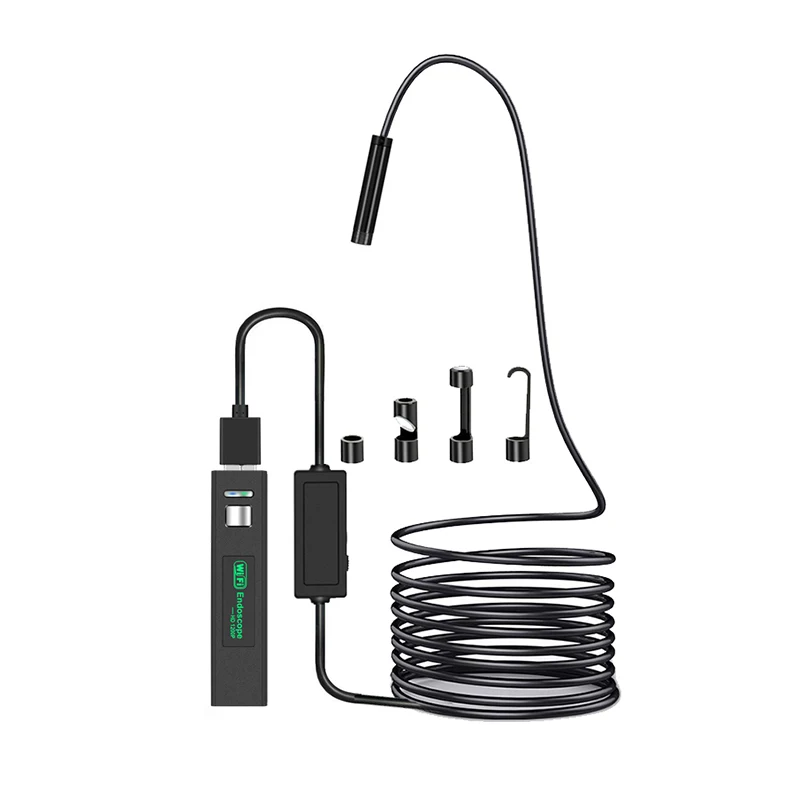 

1M WIFI Endoscope For Android IOS Iphone Endoscope Mini Waterproof Camera 8LED 8MM Hard Cable Wireless USB For Dropshipping