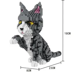 3D DIY Mini Diamond Block Persian Cat Building Kit (16038 no box)