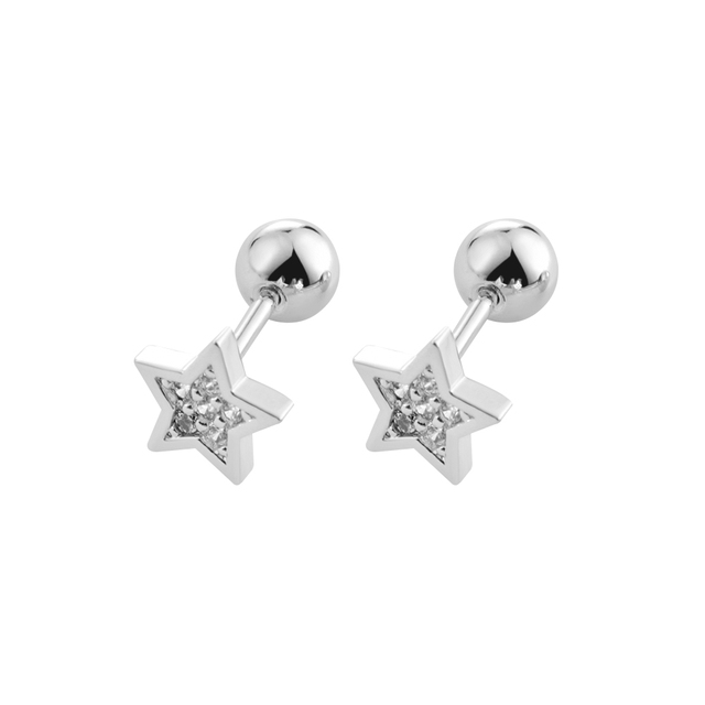 Cartilage Helix Tragus Stud Earrings Ear Nail Stainless Steel Bar Piercing Crystal Body Jewelry Accessories Gifts