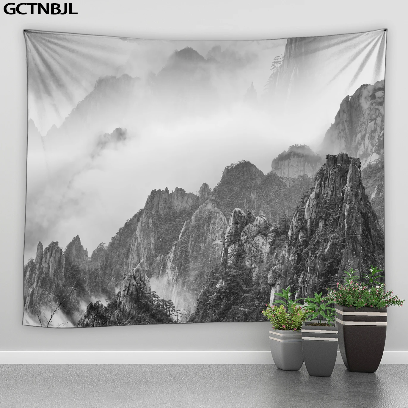 Montagne Paesaggio Arazzo Appeso A Parete In Stile Cinese Pittura Ad Acquerello Arazzi Da Parete Decor Per Camera Da Letto Soggiorno Dormitorio