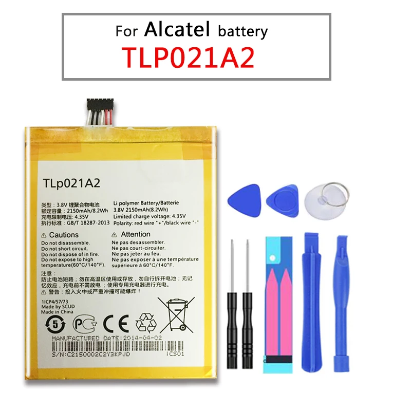 TLp021A2 2150 мА/ч Батарея для Alcatel OneTouch Idol 2S OT-6050 OT-6050Y TCL S830U S838M аккумулятор