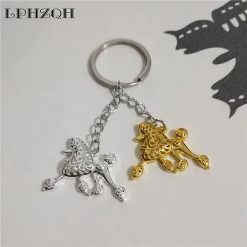 

Boho Chic Poodle Dog Key Chain Women Handbag Pendant Trendy Charm Accessories Key Ring Jewelery Steampunk