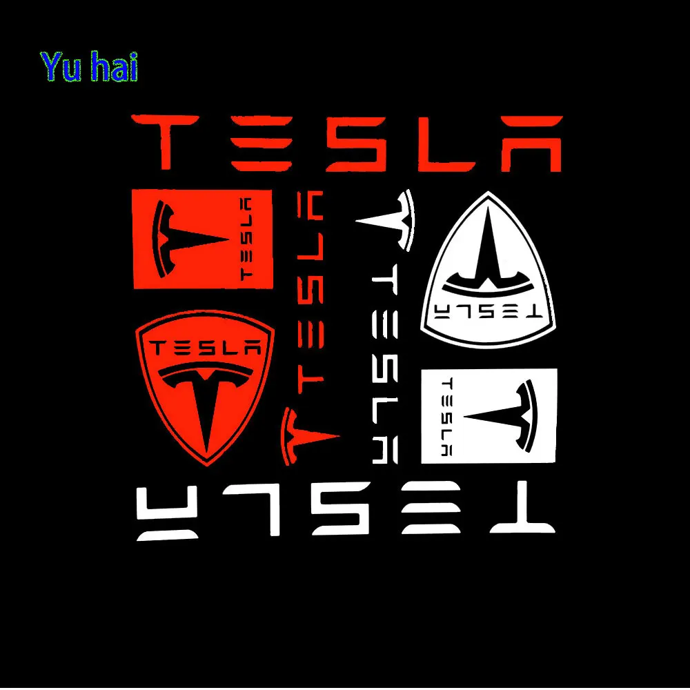 funny truck stickers Set of 8 for  Tesla Stickers Car Laptop Bumper Sticker Vinyl Decal funny truck stickers