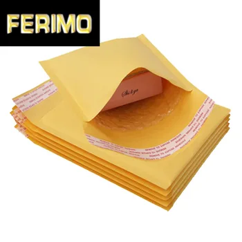 

Multi-size Yellow Kraft Bubble Bags 40pcs Bubble Mailers Padded Envelopes Storage Shipping Bag Self Seal Courier Bag Mailing Bag