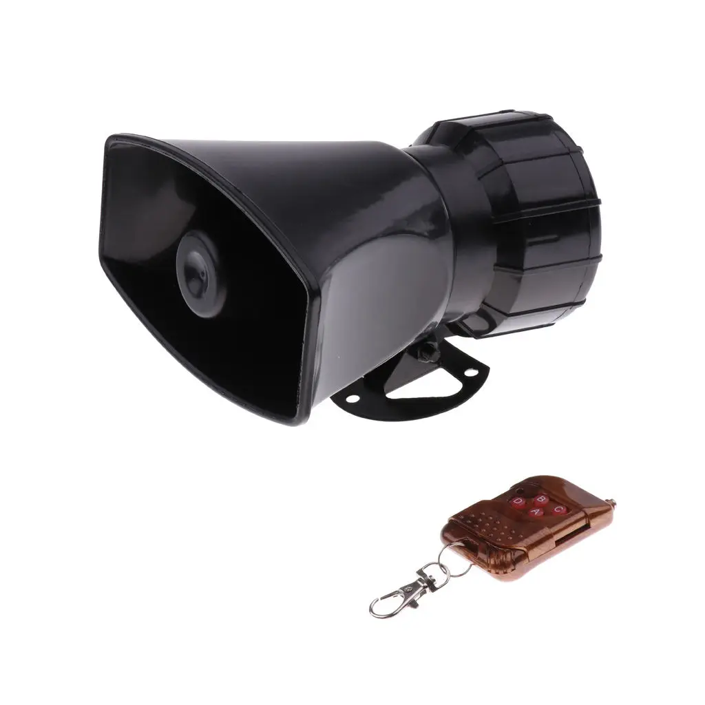 Waterproof 12v Car 7 Wireless Remote Control Alarm Horn 120150db Black