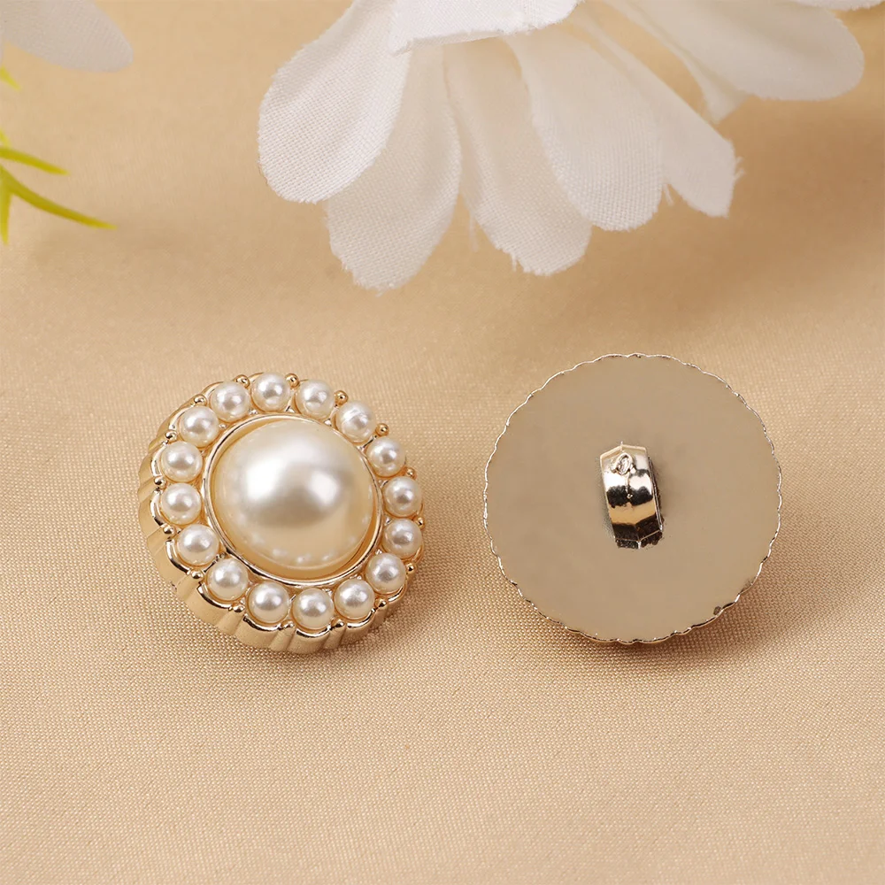 10Pcs Ivory Color Pearl Buttons Shank Plastic Back Clothing Accessories Fit  Sewing Scrapbooking Garment DIY Decoration