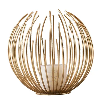 

Creative Iron Crafts Home Decoration Ornaments Geometric Candlestick Desk Decoration Accessories Miniature Model Furnishings