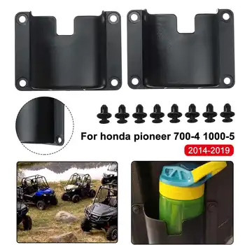 

2PCS ABS Front Rear Door Cup Mount Bottle Holders with Clips Compatible For Honda For Pioneer 700-4 1000-5 2014-2019
