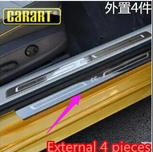 Для нового Volkswagen CC порог Добро пожаловать педали интерьера украшения - Цвет: outside