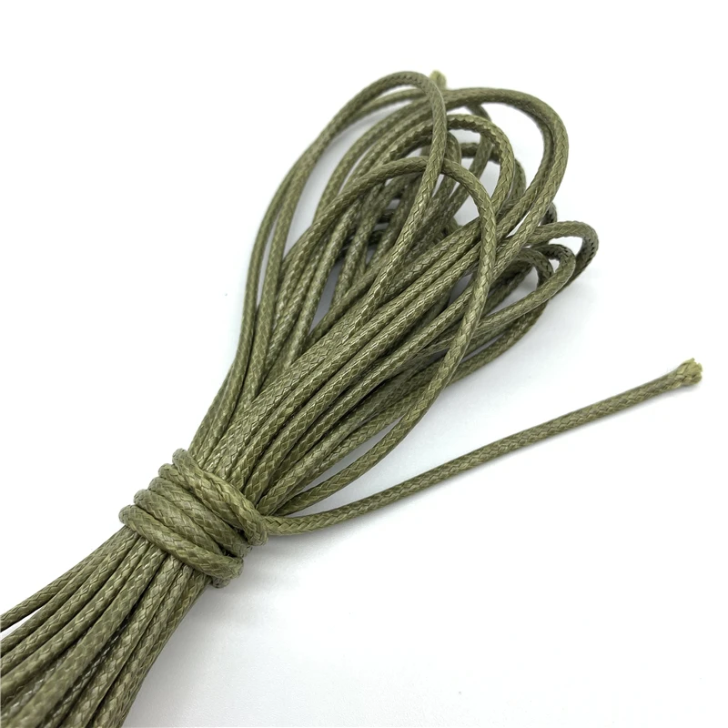Tanio 0.5/0.8/1.0/1.5/2.0mm Waxed Cotton Cord Waxed Thread Cord String Strap sklep