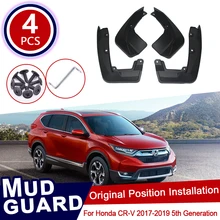 Guardabarros delanteros y traseros para coche, conjunto de guardabarros para Honda CR-V, 2017, 2018, 2019, CR V, CRV, 4 Uds.