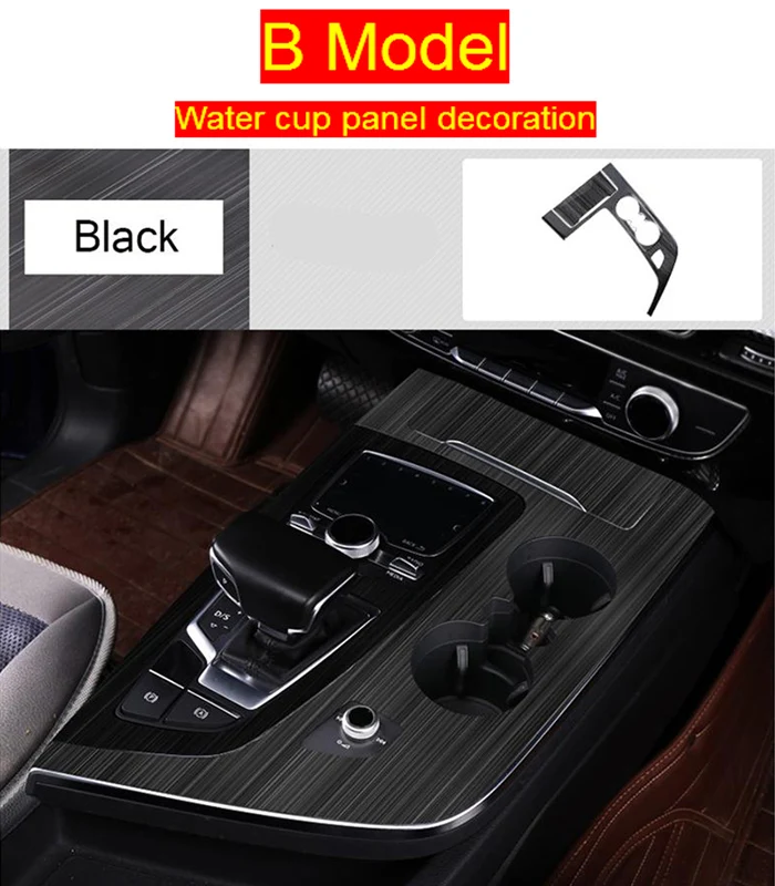 B Model black Автомобильный стиль, внутренние кнопки, панель, рамка, Декоративные Чехлы, наклейки, Накладка для Audi Q7-, углеродное волокно, автомобильные аксессуары - Название цвета: B Model black