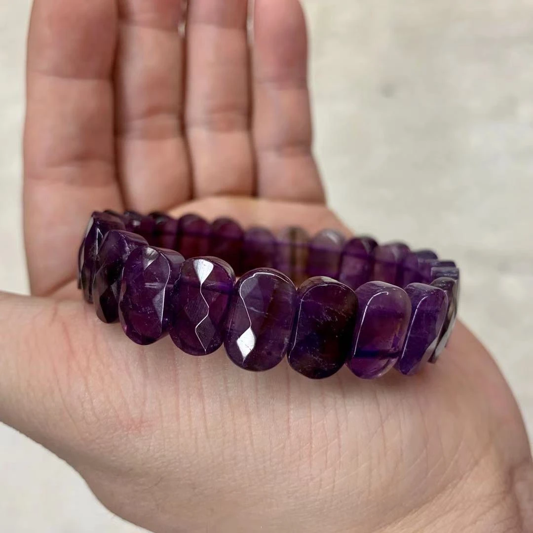 Warrior Princess Marbled Stone Pointed Amethyst Statement Bracelet Amethyst Spear Bracelet