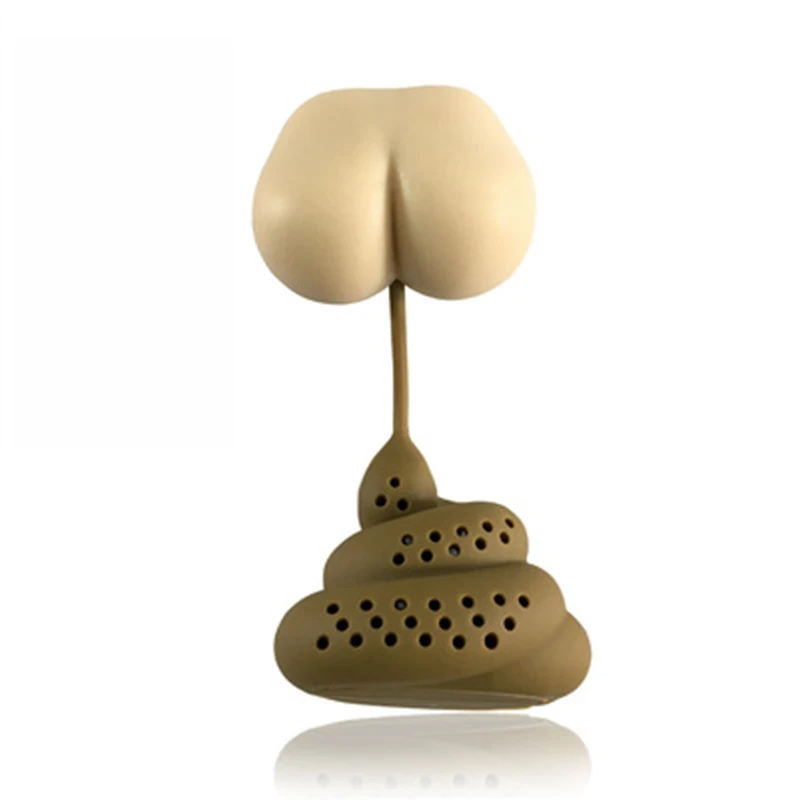 Silicone Tea Infuser Halloween Creative Poop Shaped Funny Herbal Bag Reusable Filter Diffuser Strainer Accessories | Дом и сад