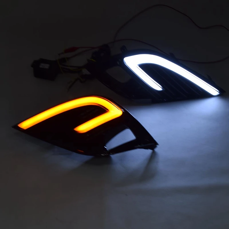 

DRL LED Fog Lamp Daytime Running Lights Driving Light with Turn Signal Lamp for Toyota Camry 2018 2019 XSE SE