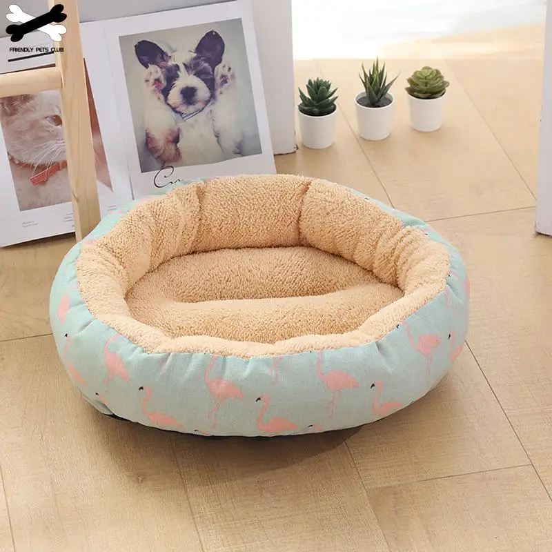 Soft Round Pet Dog Bed Washable For Cat Cot Nest Gifts Non slip Pet
