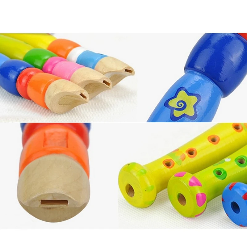 2 Pieces Suitable For Children'S Color Piccolo Flute,Learning Rhythm Instruments,Marine Baby Early Education For Preschool Child