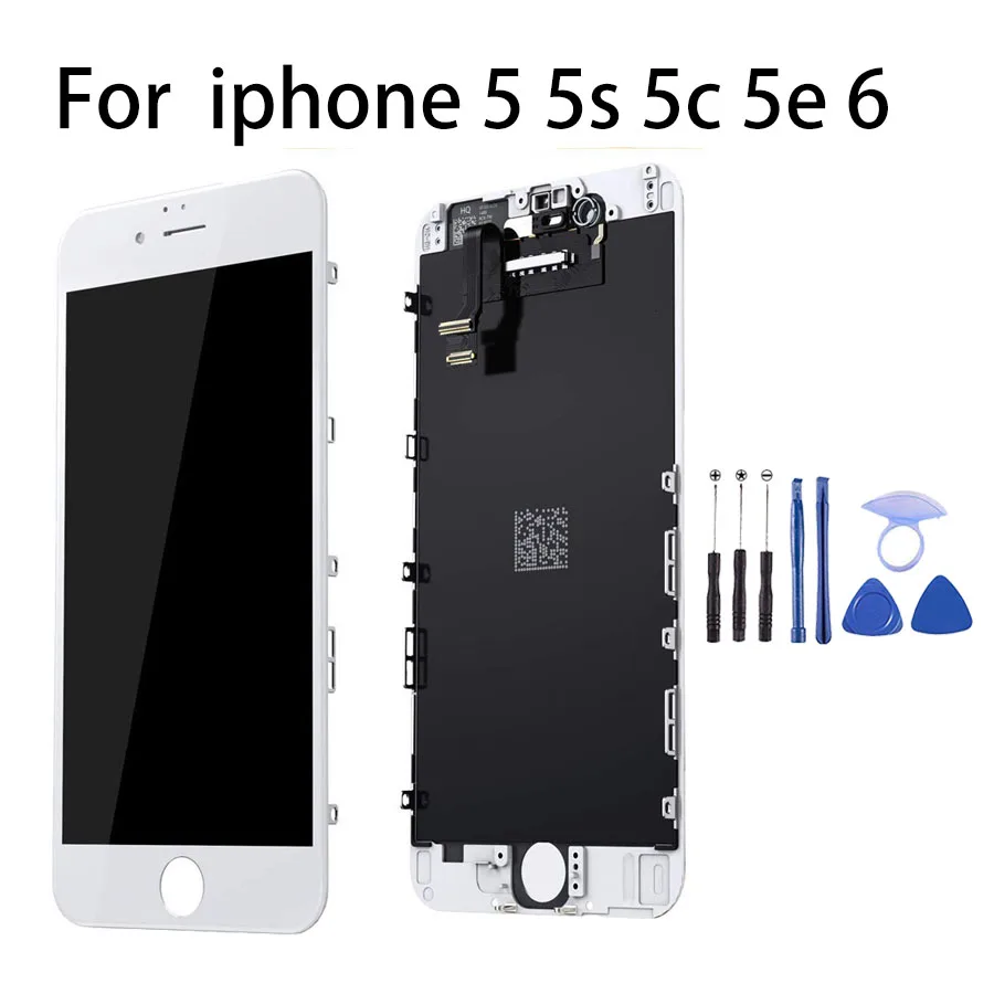 Белый и черный качественный экран для iPhone 5 5S 5c 5e 6 ЖК-экран Замена дигитайзер дисплей сборка с инструментами подарок