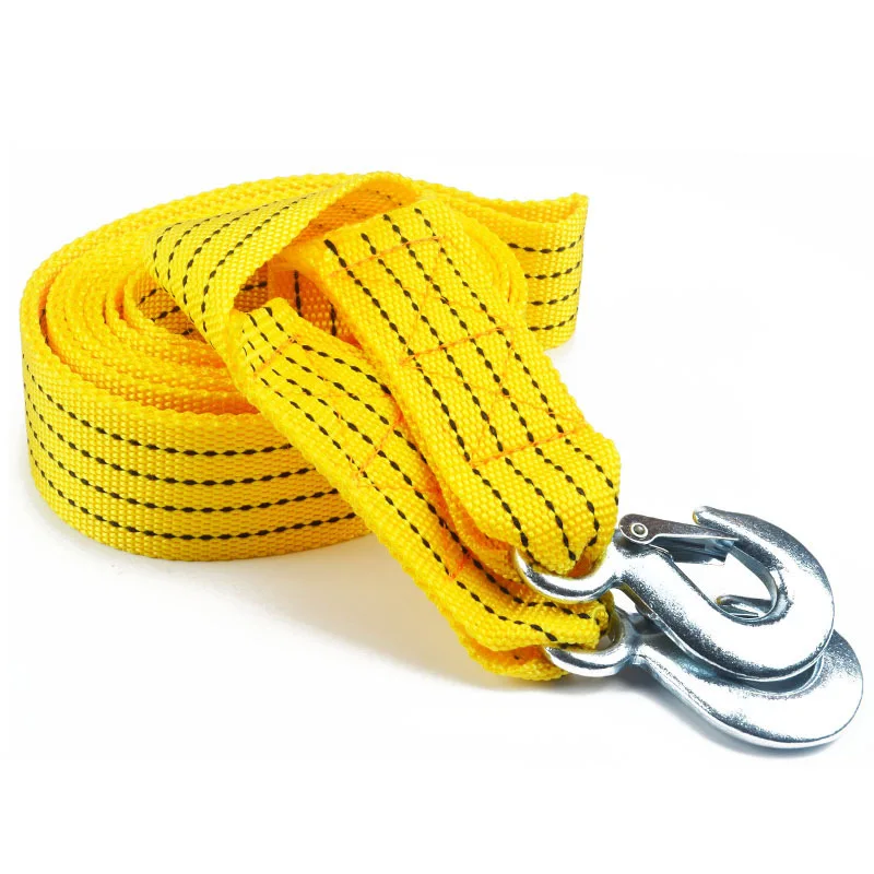

4M Heavy Duty 5 Ton Car Tow Cable Towing Pull Rope Strap Hooks Van Road Recovery