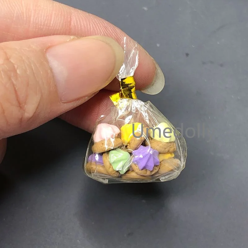 Doll House Toys Pretend Food Toys 1:12 Dollhouse Accessories Miniature Scene Model Display Mini Biscuit Macaron Cookie Glass Pastry Jar