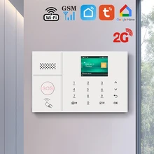 PGST – système d'alarme de sécurité domestique sans fil, wi fi, GSM, Tuya, avec détecteur de mouvement, capteur anti cambriolage, compatible avec Alexa et Google, PG 108