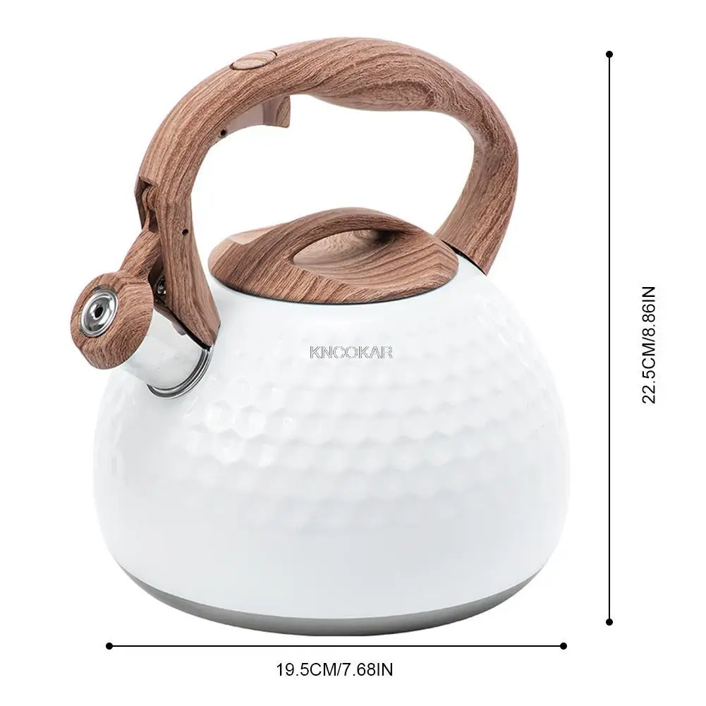 3L Stainless Steel Whistling Tea Kettle Stovetops Enamel Food Grade Tea Pot With Heat-Proof Handle For Gas Induction Cookers 5