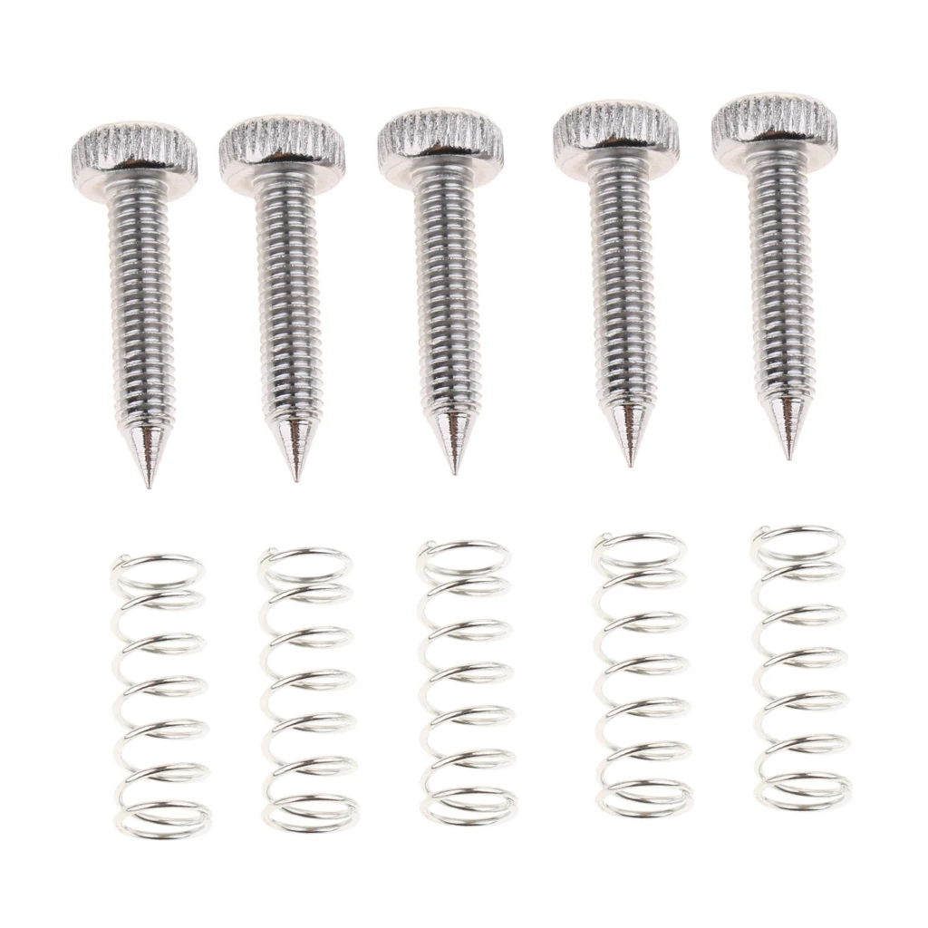 Pack of 5 Drum Single Foot Pedal Hammer Springs Jackscrews Screws DIY
