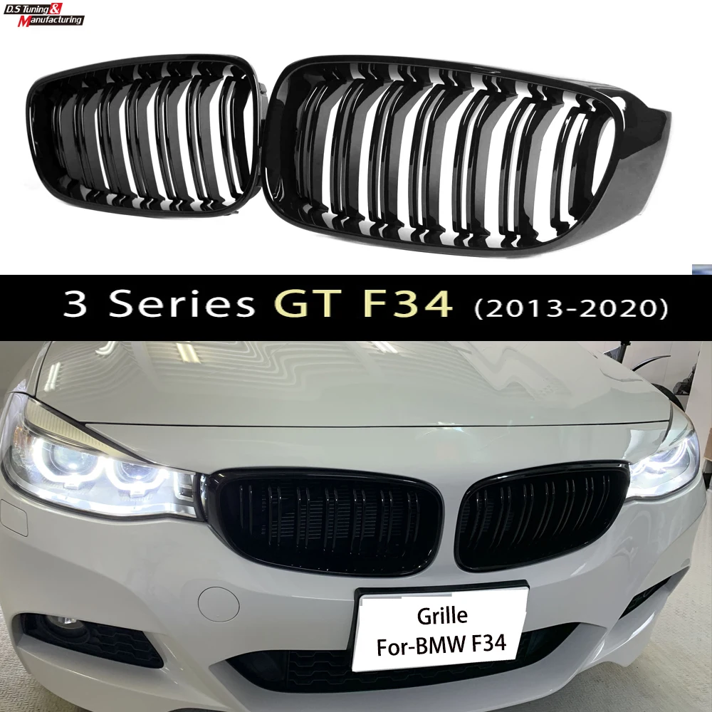 

Car Front Bumper Racing Grills Kidney Hood Grille For BMW F34 3 Series GT GT3 Gran Turismo 2013-2020 320i 328i 330i 335i xDrive